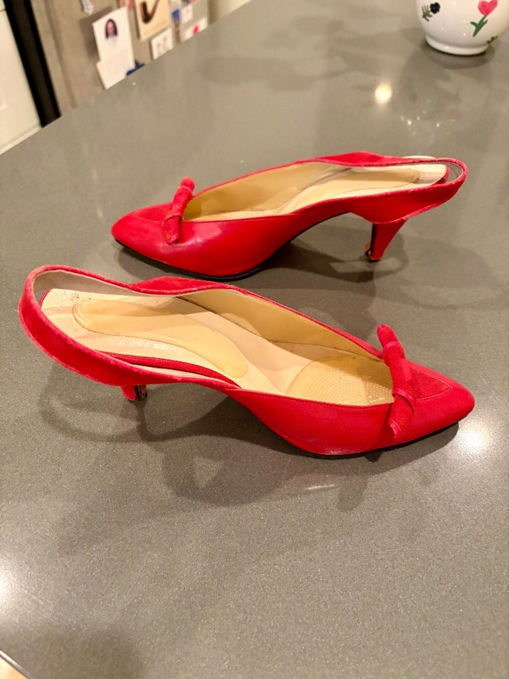 Vintage red slingback heels - size 8 (EU 38) - Picture 4 of 9
